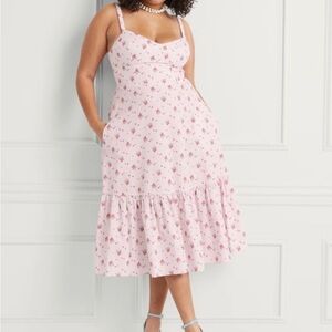 Floral Pink Midi Dress